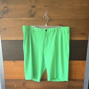 adidas Neon Green Flat Front Shorts